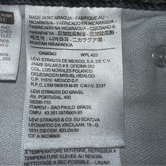 Levi’s Black 505 Jeans 38x32 Denim Regular Fit Straight - Picture 12 of 12